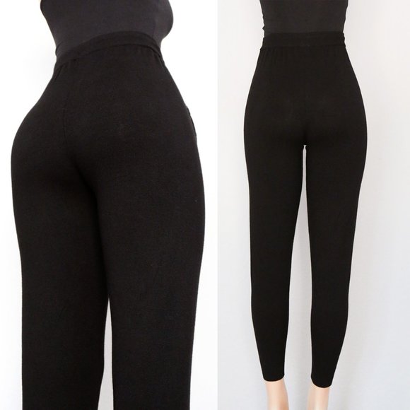 NEW Comune Glendwood Zip Pocket High Waist Soft Cozy Knit Jogger Pants Black $84 - Picture 3 of 11
